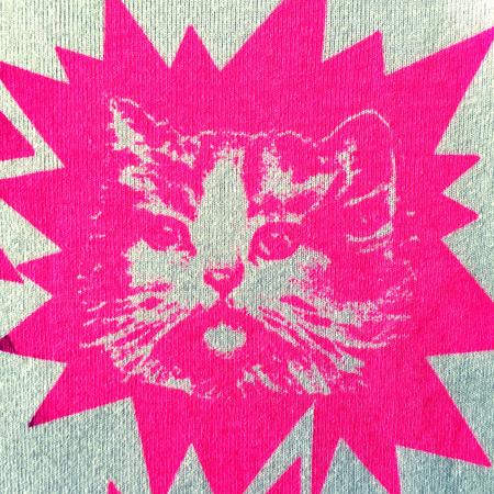T-Shirt Lucky Fish, Katzen pink